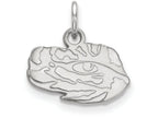 14k White Gold Logoart Louisiana State University Extra Small Pendant
