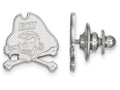 14k White Gold Logoart East Carolina University Lapel Pin