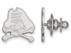 14k White Gold Logoart East Carolina University Lapel Pin