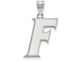 14k White Gold Logoart University Of Florida Large Pendant