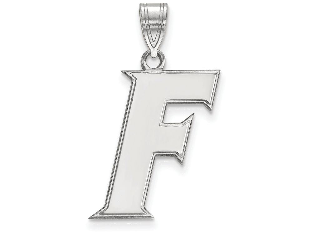 14k White Gold Logoart University Of Florida Large Pendant