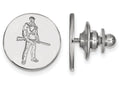 14k White Gold Logoart West Virginia University Lapel Pin