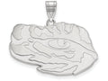 14k White Gold Logoart Louisiana State University Large Pendant