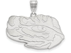 14k White Gold Logoart Louisiana State University Large Pendant