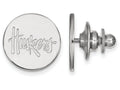 14k White Gold Logoart University Of Nebraska Lapel Pin