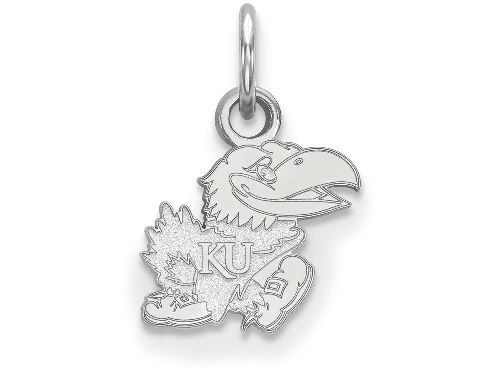 14k White Gold Logoart University Of Kansas Extra Small Pendant