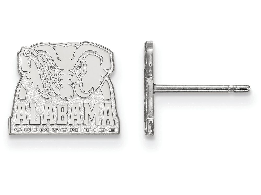 14k White Gold Logoart University Of Alabama Extra Small Post Earrings