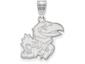 14k White Gold Logoart University Of Kansas Medium Pendant