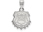 14k White Gold Logoart University Of Georgia Small Pendant