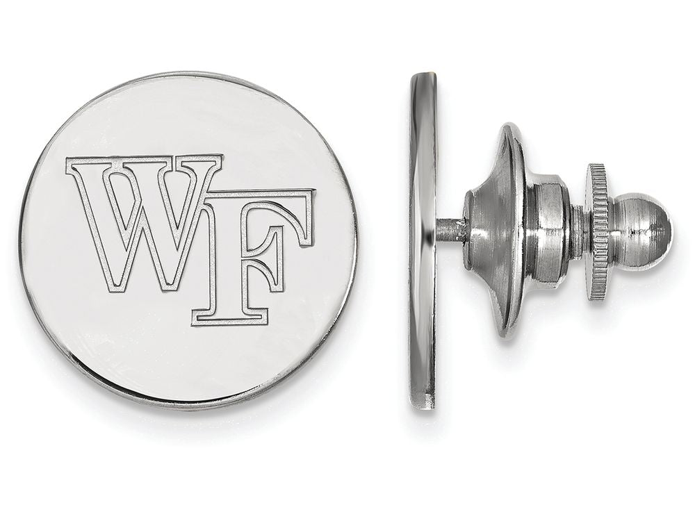 14k White Gold Logoart Wake Forest University Lapel Pin
