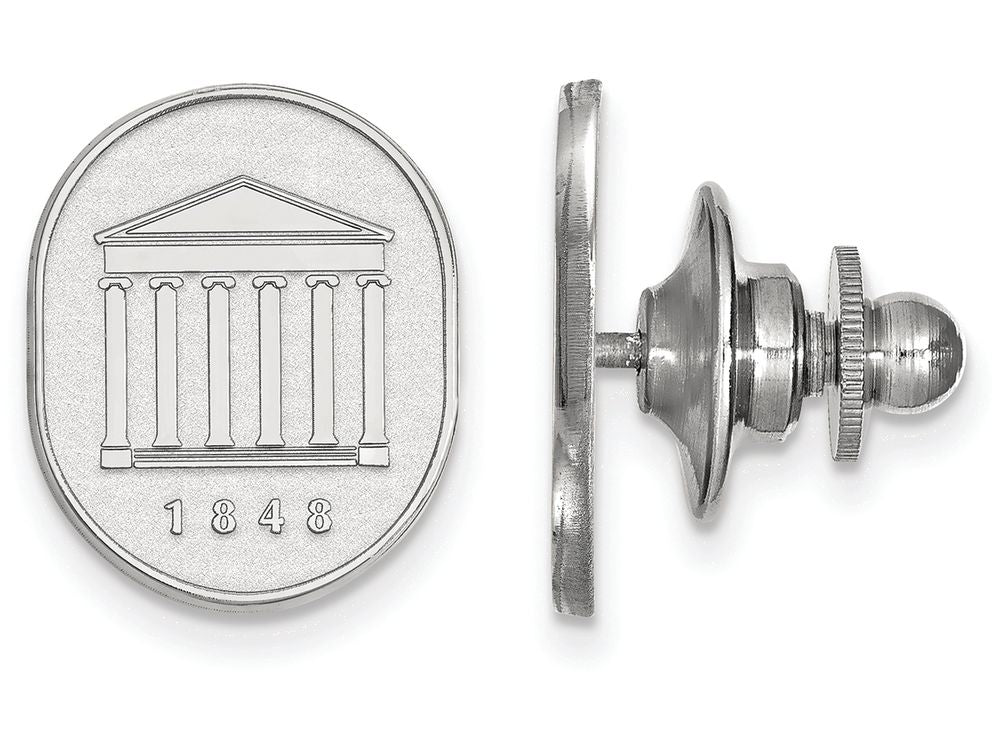 14k White Gold Logoart University Of Mississippi Crest Lapel Pin