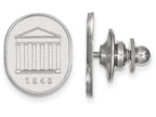 14k White Gold Logoart University Of Mississippi Crest Lapel Pin