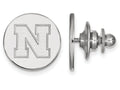 14k White Gold Logoart University Of Nebraska Disc Lapel Pin