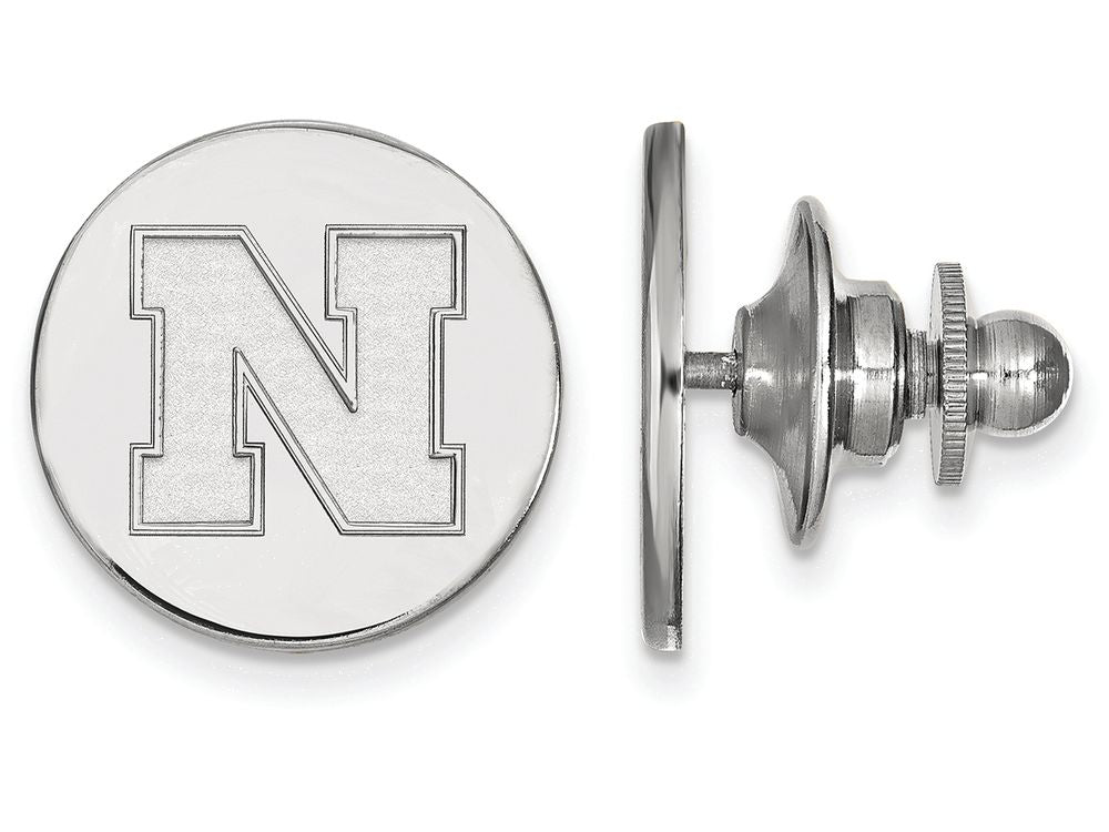 14k White Gold Logoart University Of Nebraska Disc Lapel Pin