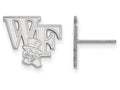 14k White Gold Logoart Wake Forest University Small Post Earringss