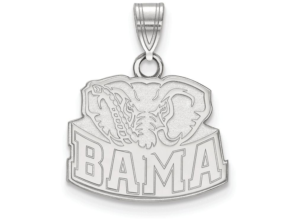 14k White Gold Logoart University Of Alabama Small Pendant