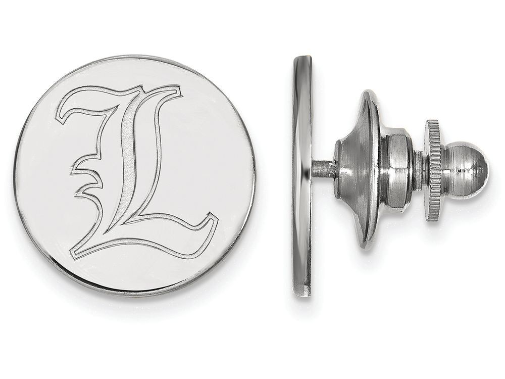 14k White Gold Logoart University Of Louisville Lapel Pin