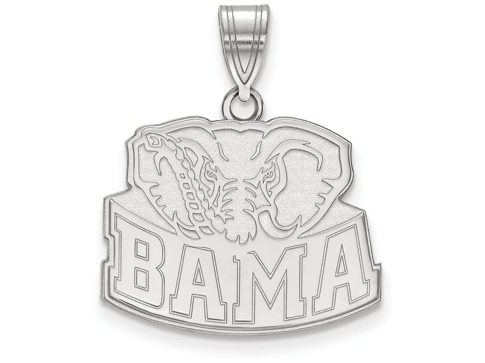 14k White Gold Logoart University Of Alabama Medium Pendant