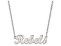 14k White Gold Logoart University Of Mississippi Small Pendant