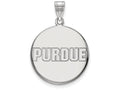 14k White Gold Logoart Purdue Large Disc Pendant