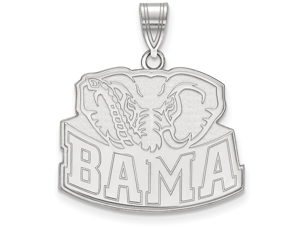 14k White Gold Logoart University Of Alabama Large Pendant
