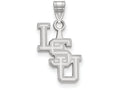 14k White Gold Logoart Louisiana State University Small Pendant