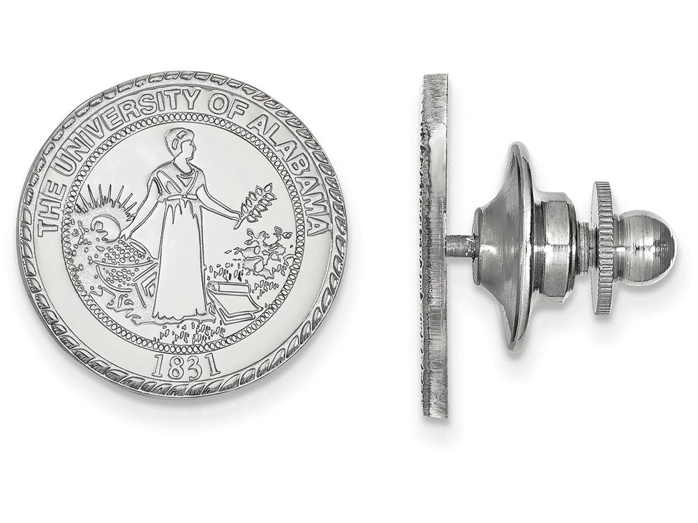 14k White Gold Logoart University Of Alabama Crest Lapel Pin
