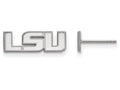 14k White Gold Logoart Louisiana State University Extra Small Post Earrings