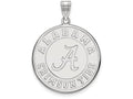 14k White Gold Logoart University Of Alabama Extra Large  Disc Pendant
