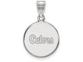 14k White Gold Logoart University Of Florida Medium Disc Pendant