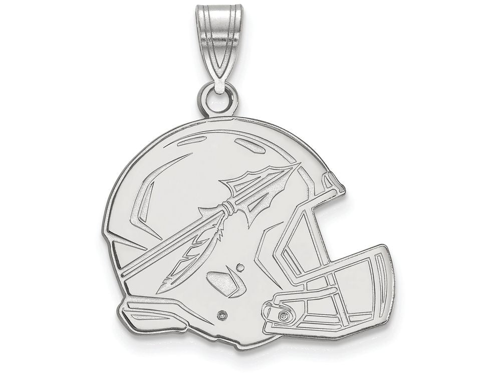 14k White Gold Logoart Florida State University Large Pendant