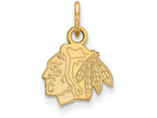 14k Yellow Gold Nhl Logoart Chicago Blackhawks Extra Small Pendant