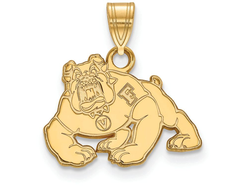 14k Yellow Gold Logoart California State University Fresno Small Pendant