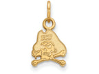 14k Yellow Gold Logoart East Carolina University Extra Small Pendant