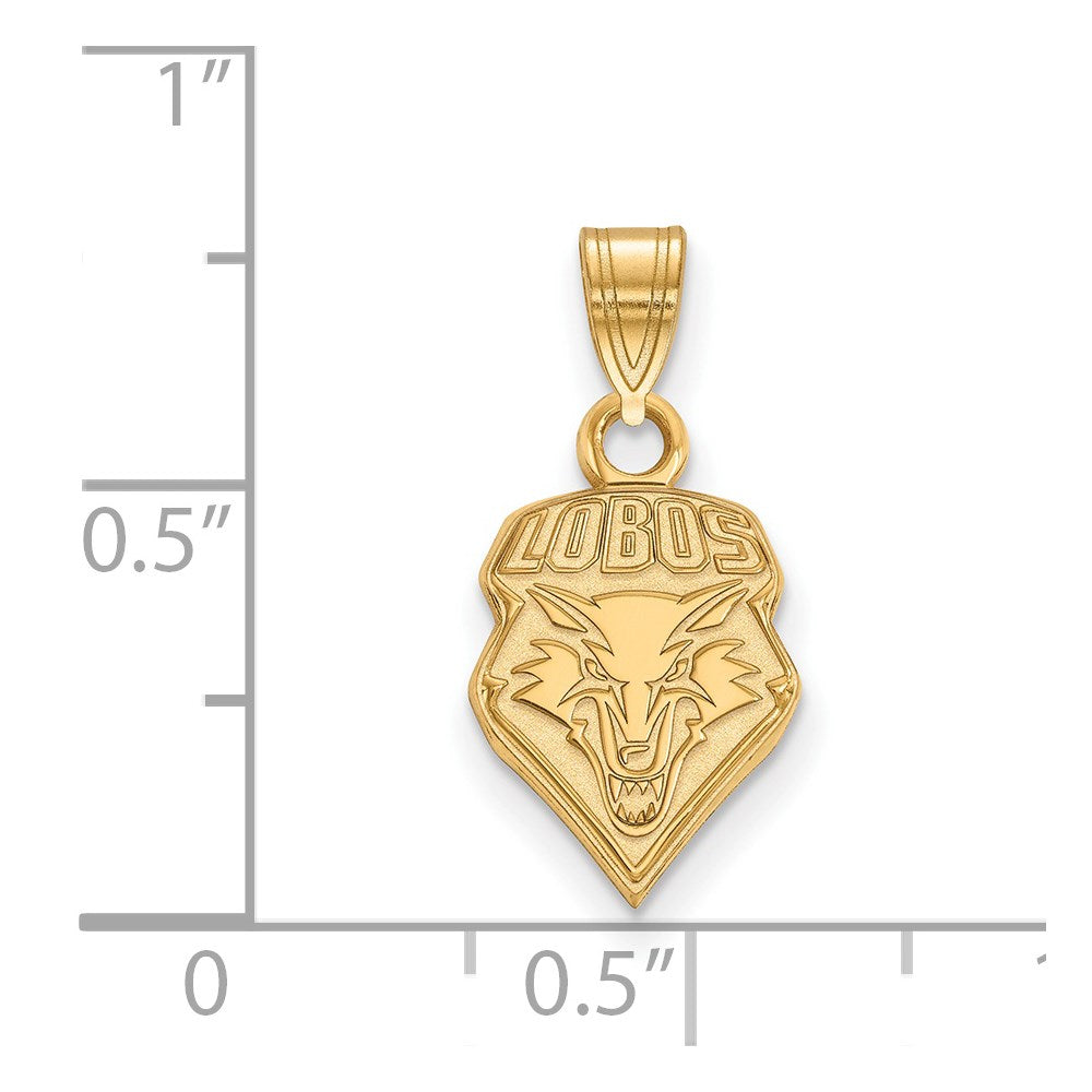 14k Yellow Gold Logoart University Of New Mexico Small Pendant