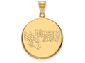 14k Yellow Gold Logoart University Of North Texas Large Disc Pendant