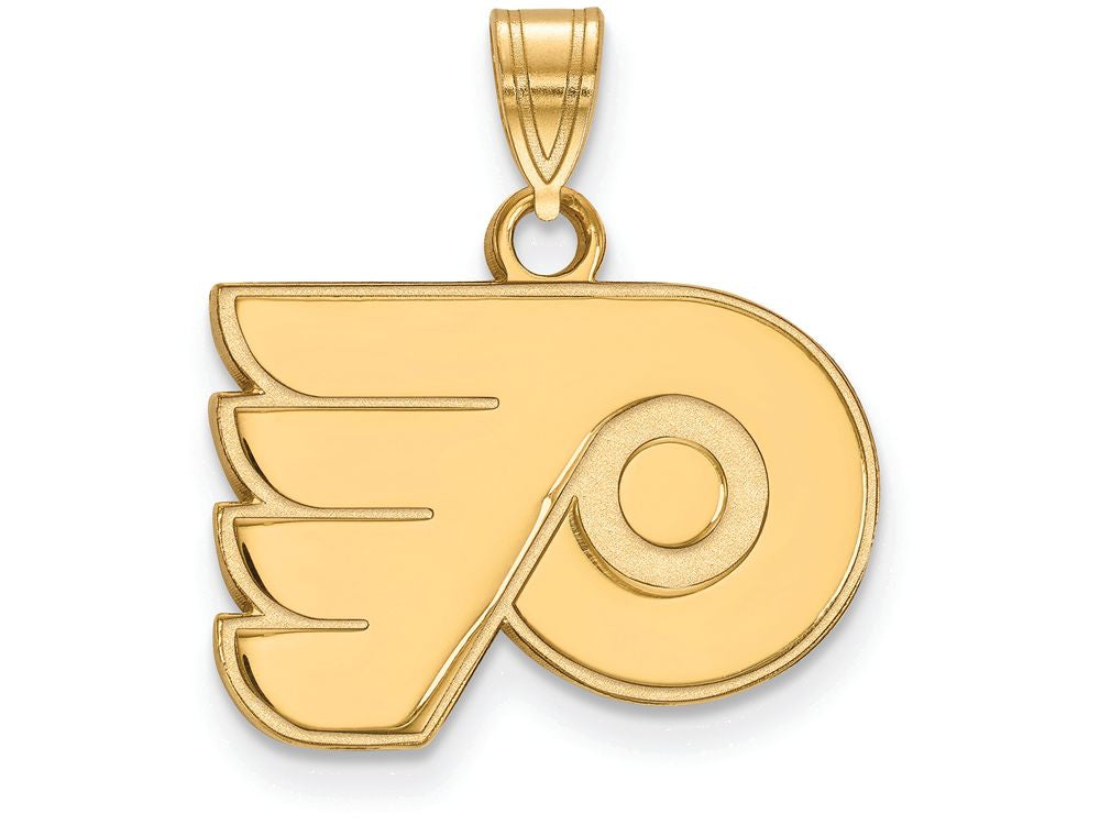 14k Yellow Gold Nhl Logoart Philadelphia Flyers Small Pendant