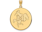14k Yellow Gold Logoart Mcneese State University Extra Large  Disc Pendant