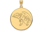 14k Yellow Gold Logoart Missouri Western State University Extra Large  Disc Pendant