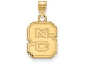 14k Yellow Gold Logoart North Carolina State University Small Pendant
