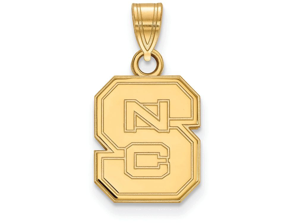 14k Yellow Gold Logoart North Carolina State University Small Pendant