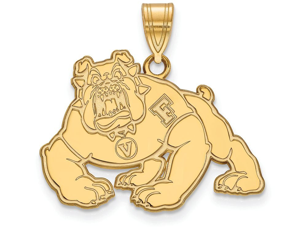 14k Yellow Gold Logoart California State University Fresno Large Pendant