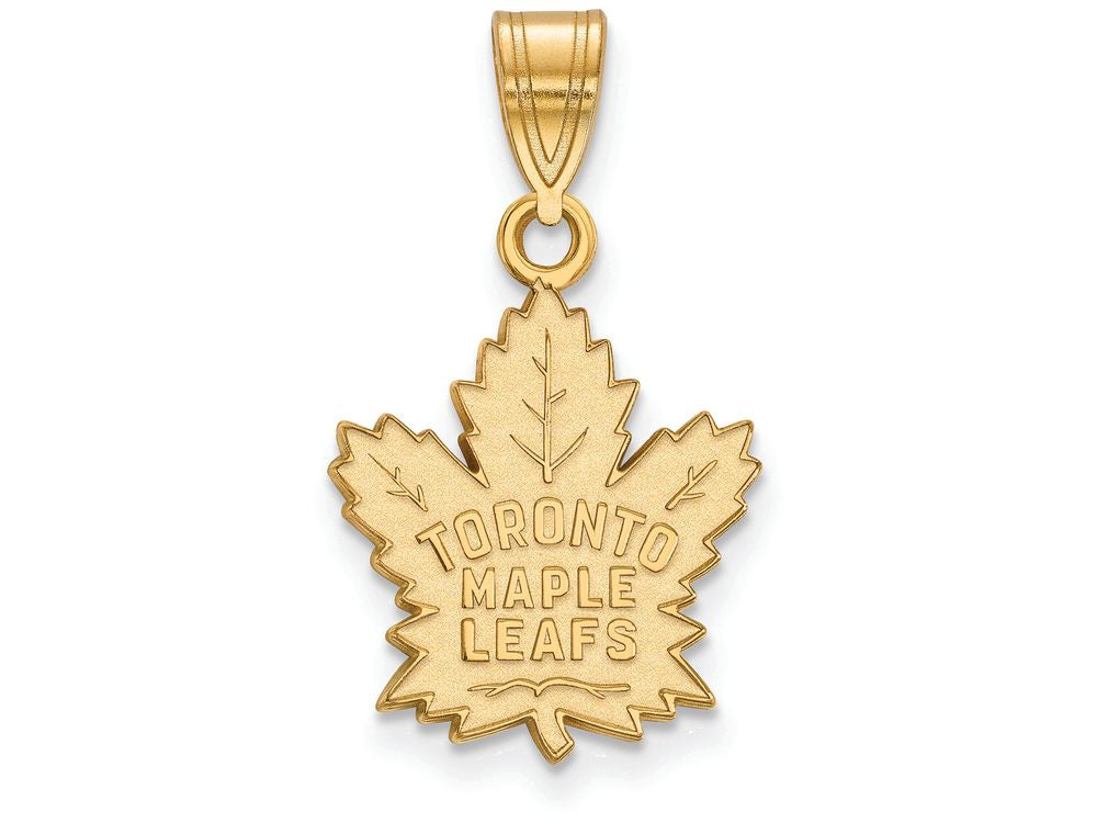 14k Yellow Gold Nhl Logoart Toronto Maple Leafs Medium Pendant