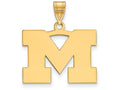 14k Yellow Gold Logoart Michigan (univ Of) Medium Pendant