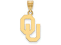 14k Yellow Gold Logoart University Of Oklahoma Medium Pendant