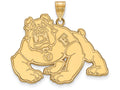14k Yellow Gold Logoart California State University Fresno Extra Large  Pendant