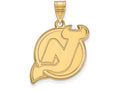 14k Yellow Gold Nhl Logoart New Jersey Devils Large Pendant