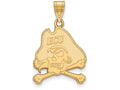 14k Yellow Gold Logoart East Carolina University Large Pendant
