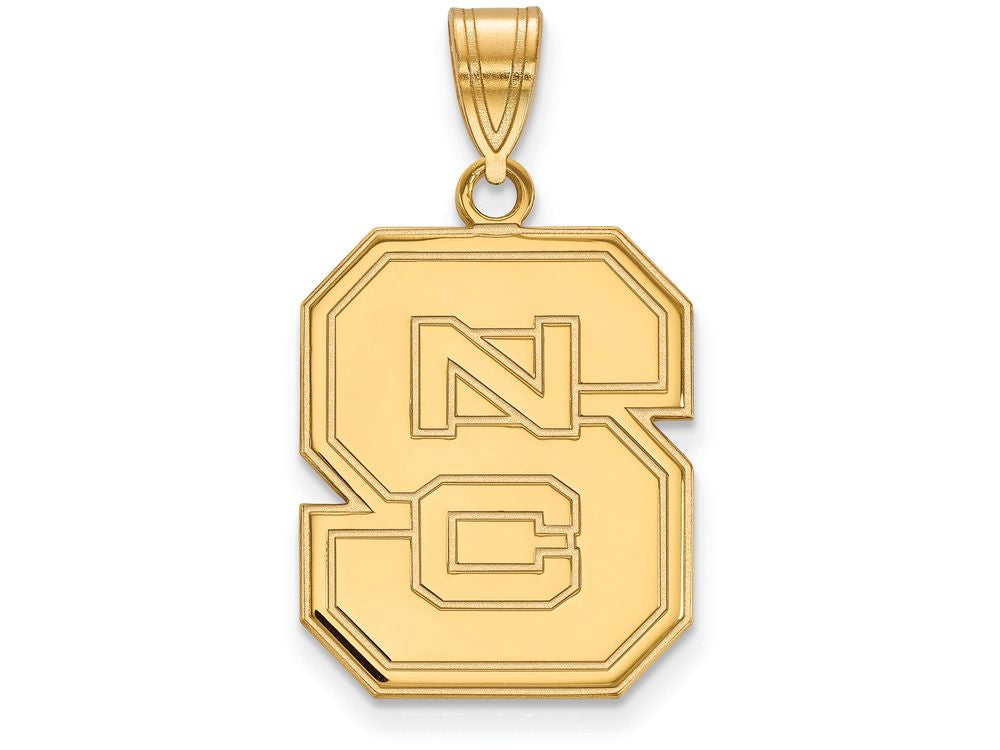 14k Yellow Gold Logoart North Carolina State University Large Pendant