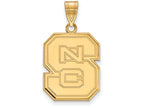 14k Yellow Gold Logoart North Carolina State University Large Pendant